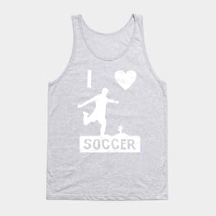 I Love Soccer soccer player Tank Top